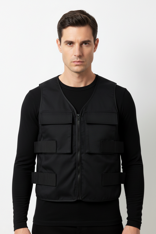 Unisex nan Industrielle Kühlweste mit Gelpack‑Fächern, Reißverschluss und robuster Arbeitsausführung R&B