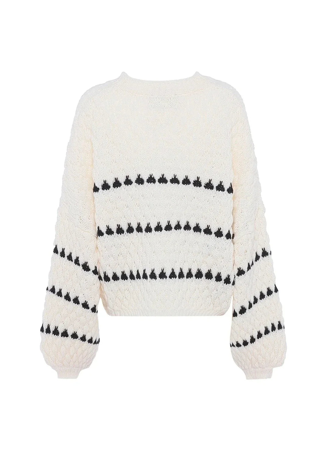 EB | Kräftiger Strickpullover Kontrastierendes Design Warm und Zeitgemäß
