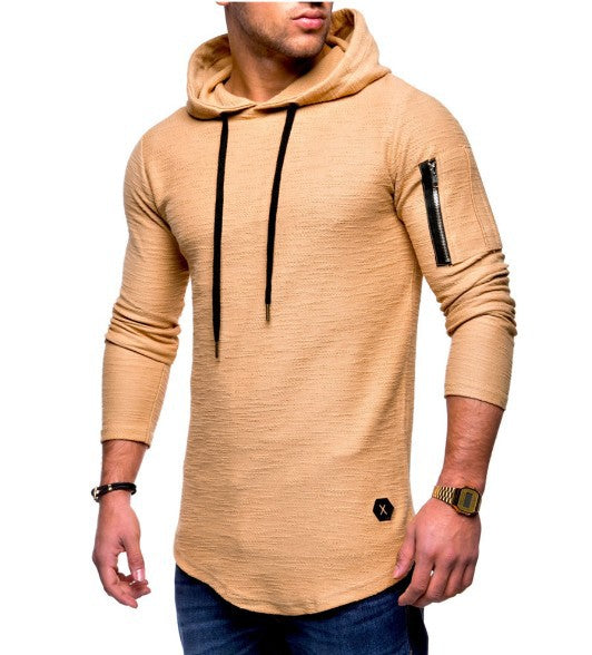 Herren langer Kapuzenpulli mit einzigartiger Struktur EB