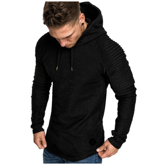 Herren Kapuzenpullover mit strukturiertem Design und modischen Raglanärmeln EB
