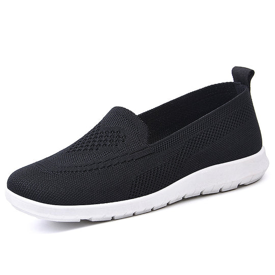 Damen Komfortable Slip-On Freizeitschuhe mit atmungsaktiver Netzstruktur EB