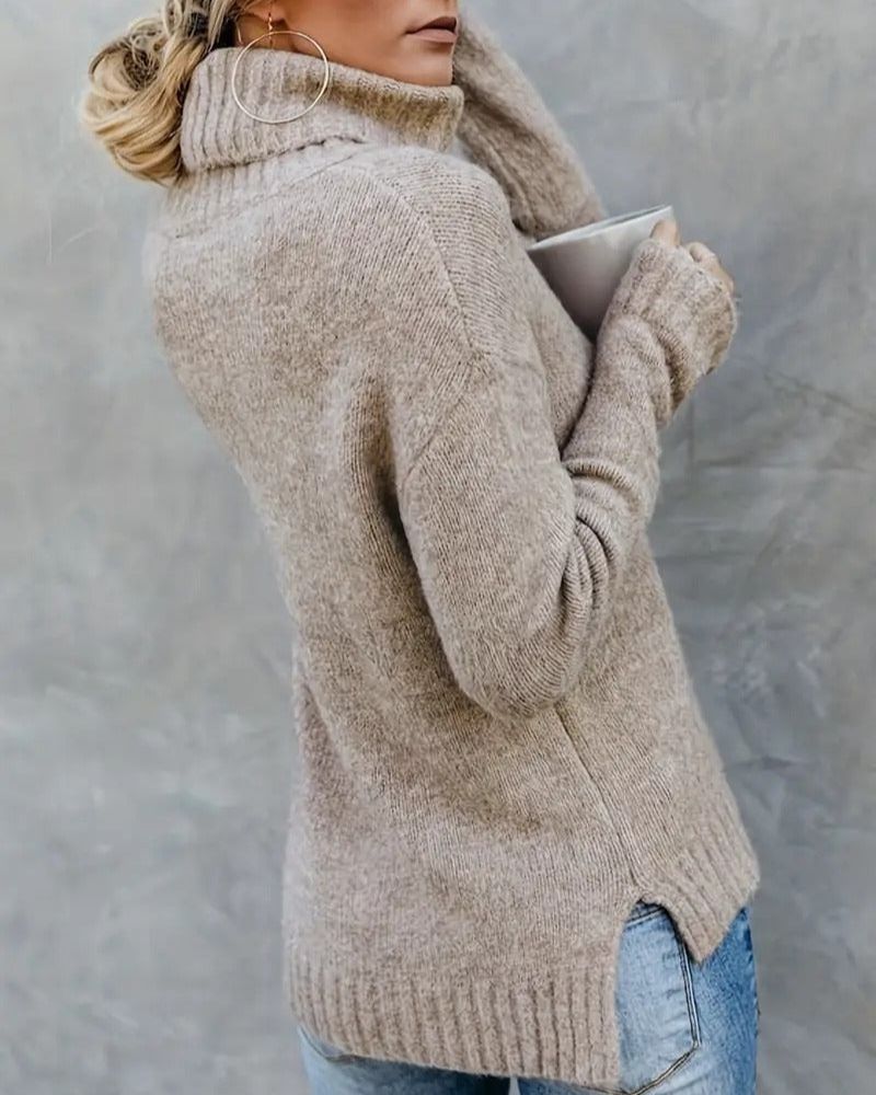 EB | Schlitz-Ärmel Turlteneck-Pullover