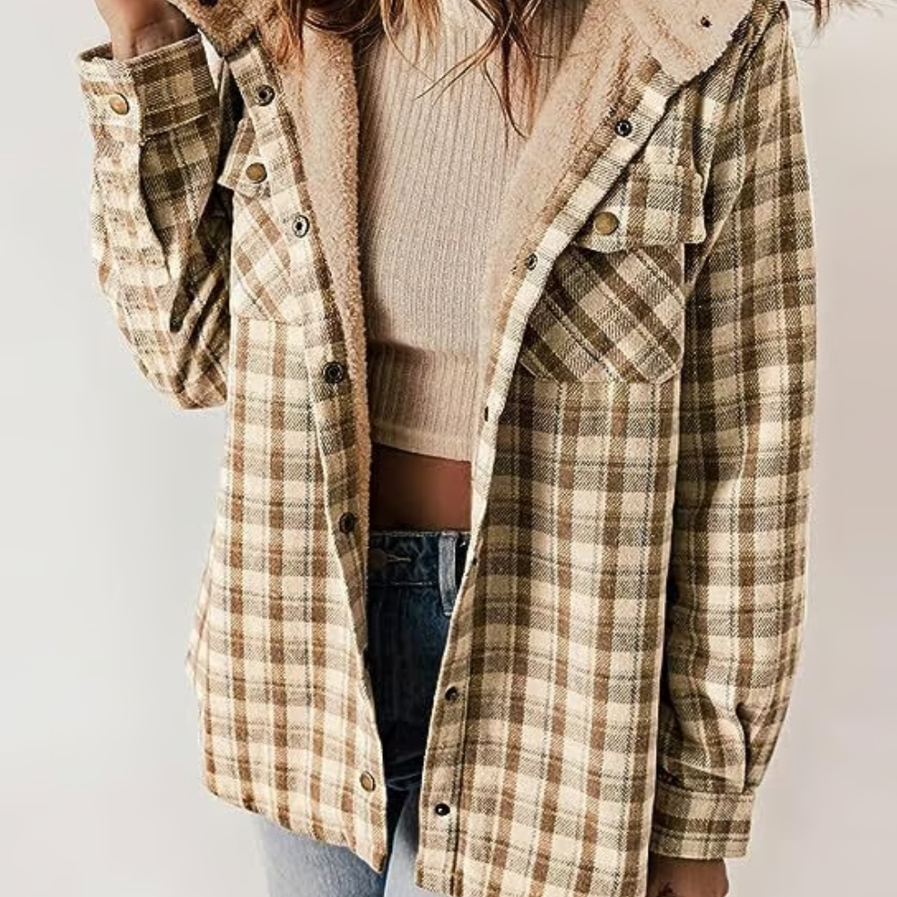 EB | Karierten Kapuzenjacke – Lässiger Herbst - Look