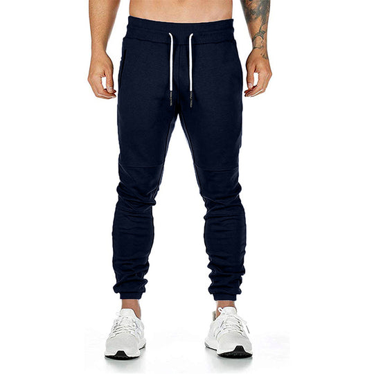 Herren nan taillierte Tapered Jogginghose mit elastischem Tunnelzug, Bündchen und Reißverschlusstaschen EB
