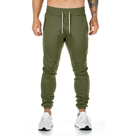 Herren nan taillierte Tapered Jogginghose mit elastischem Tunnelzug, Bündchen und Reißverschlusstaschen EB