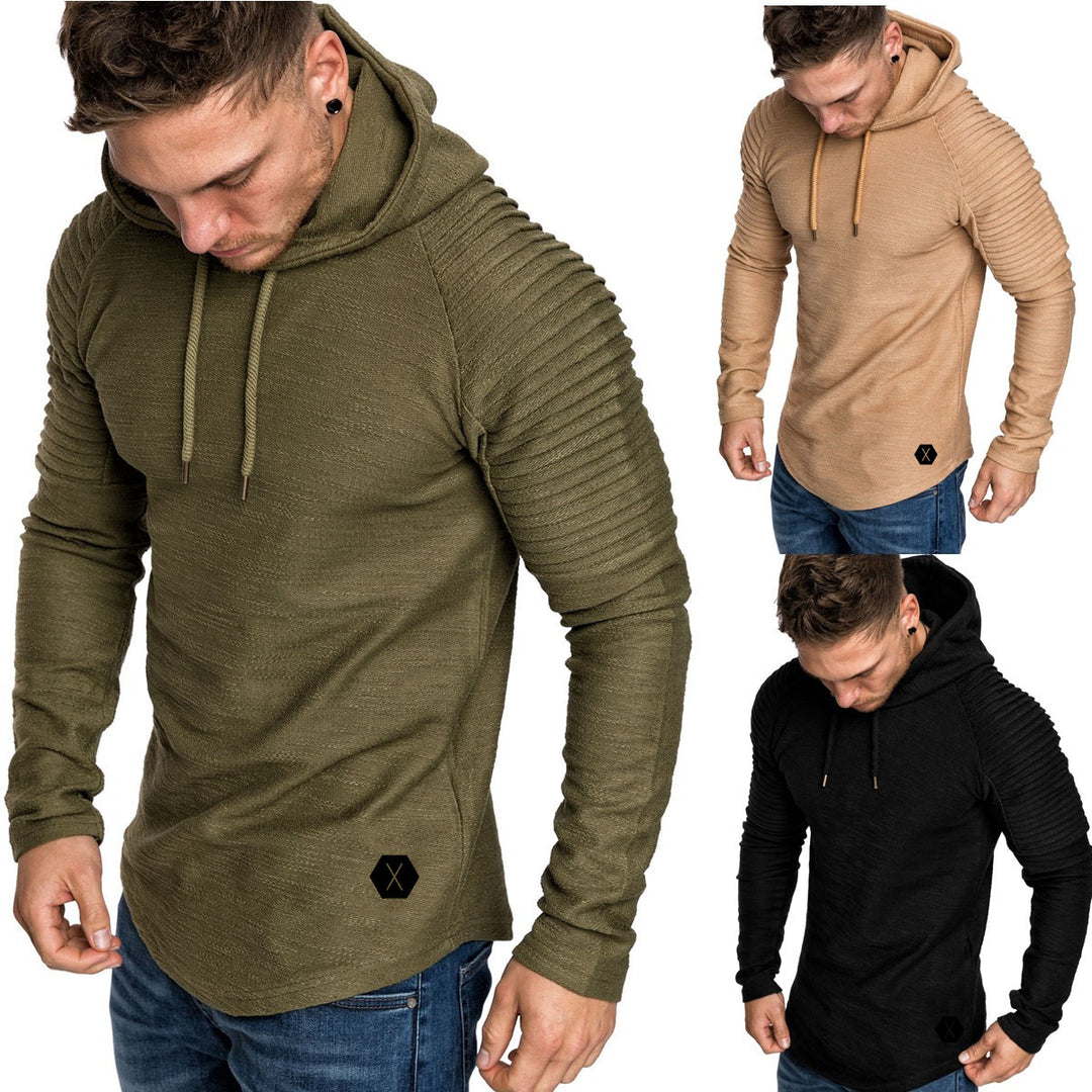 Herren Kapuzenpullover mit strukturiertem Design und modischen Raglanärmeln EB