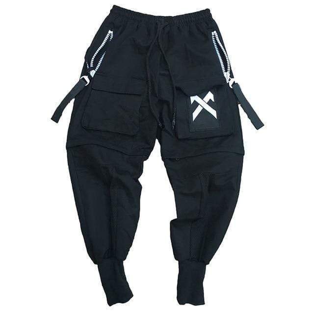 Herren Tech-Cargo-Jogger mit mehrfachen Taschen, abgesteppten Knien und elastischen Bündchen EB