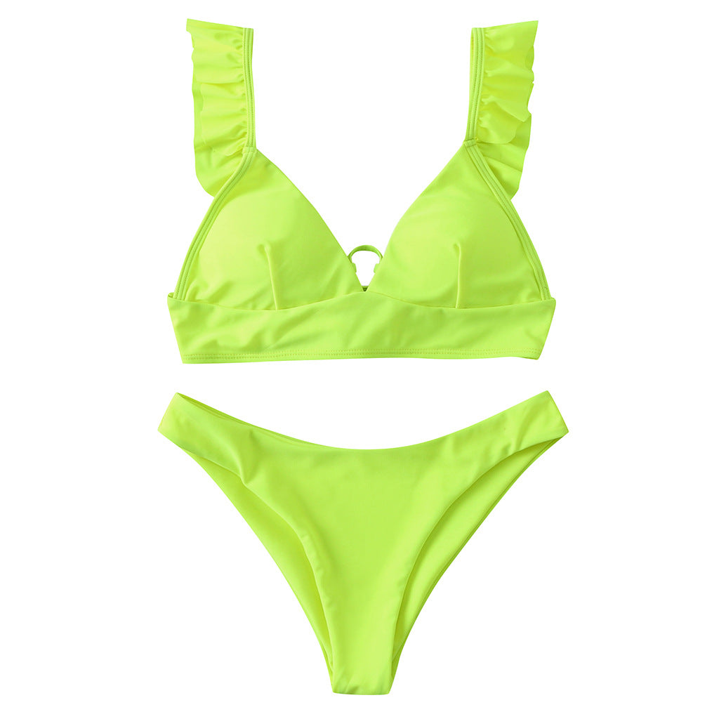 Damen Triangel-Bikini mit verstellbaren Trägern und auffälligem Galaxie-Design EB
