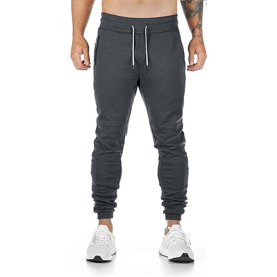 Herren nan taillierte Tapered Jogginghose mit elastischem Tunnelzug, Bündchen und Reißverschlusstaschen EB