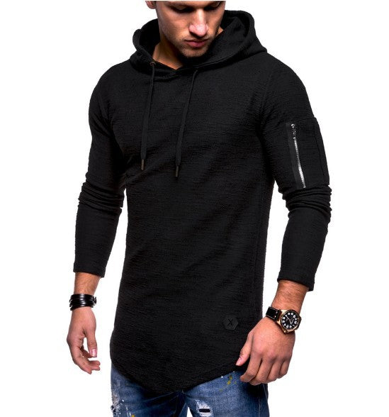 Herren langer Kapuzenpulli mit einzigartiger Struktur EB
