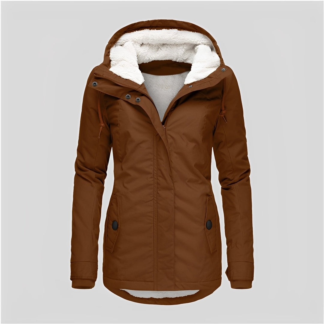 EB | Warmer Plissierte Jacke mit Kapuze für Frauen