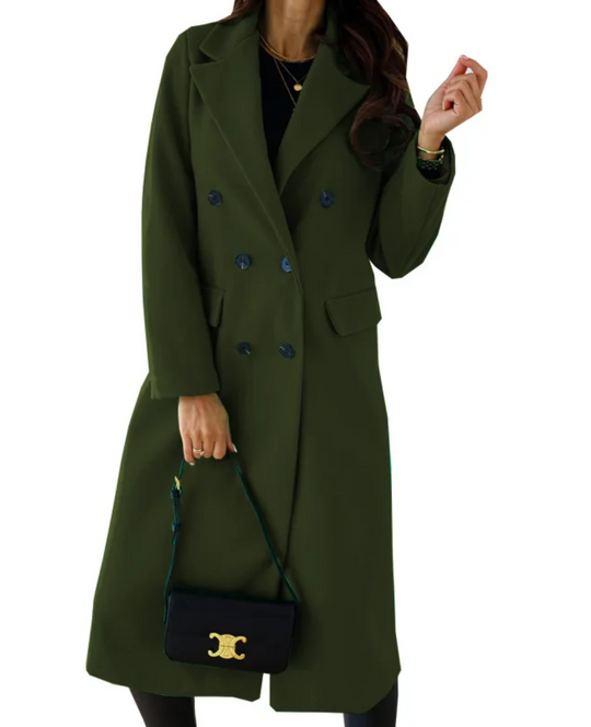 EB | Lange Elegante Taillierte Trenchcoat Für Damen | Perfekt Für Herbst Und Winter