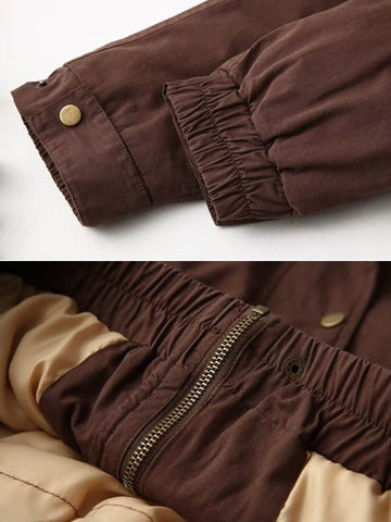 EB | Casual Bomberjacke Cord Kragen Reißverschluss Oberbekleidung