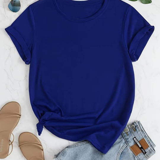 EB | Damen Bequem T-Shirt Rundhals