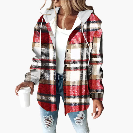 EB | Karierte Freizeitjacke mit Kapuze - Lässiger Herbst- und Winterstil