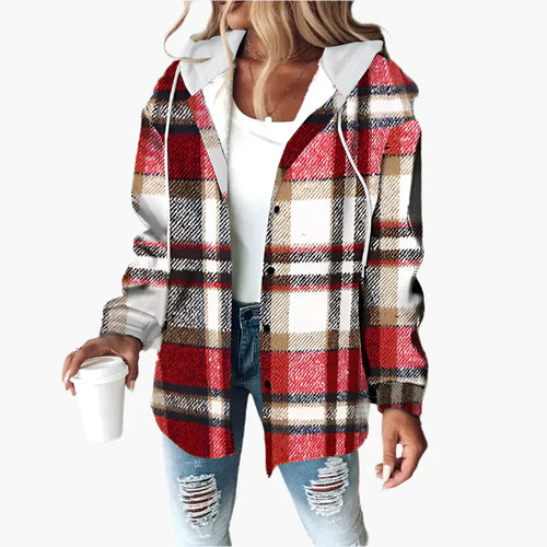 EB | Karierte Freizeitjacke mit Kapuze - Lässiger Herbst- und Winterstil