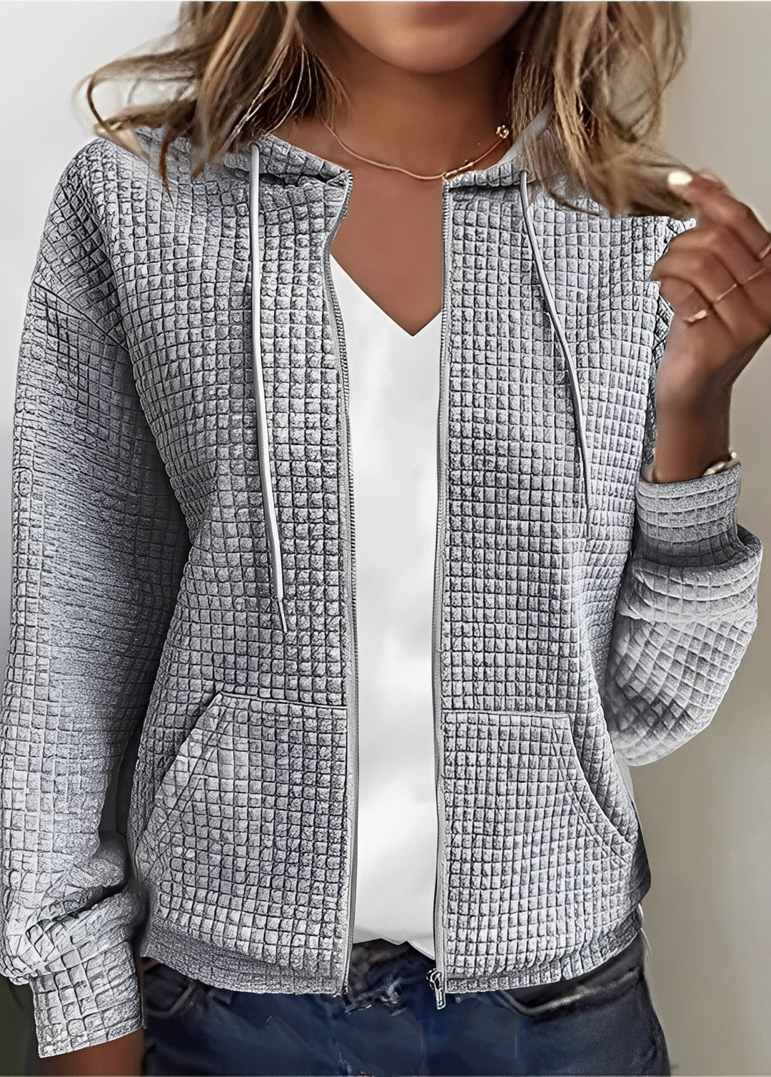 EB | Stylischer Cardigan mit Kapuze und Taschen für Frauen