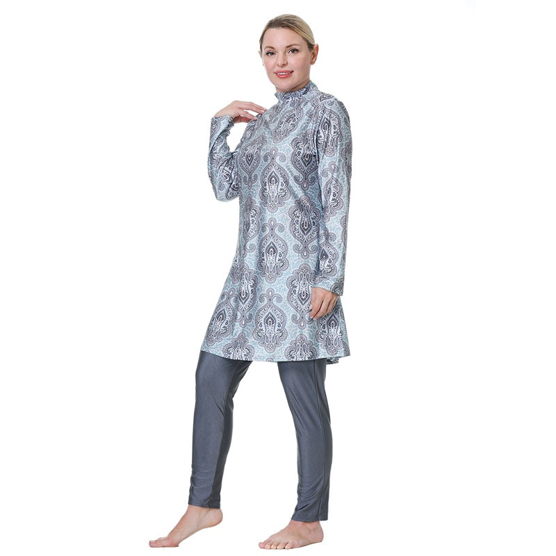 EB | 3Xl 8Xl Gedruckte Halal Arabische Frauen Badebekleidung Badeanzug Burkinis