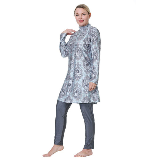 EB | 3Xl 8Xl Gedruckte Halal Arabische Frauen Badebekleidung Badeanzug Burkinis