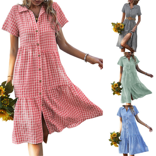 EB | Hemdkragen kariertes Kleid