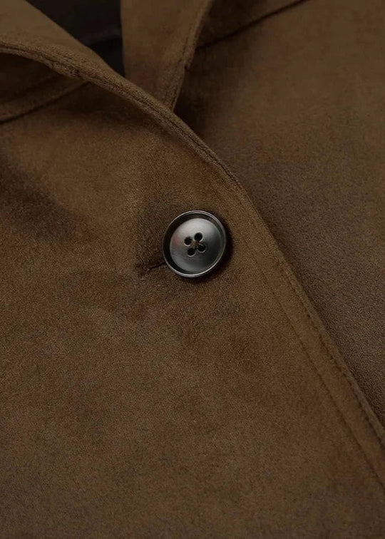 EB | Samt Wildlederjacke mit Retro-Revers