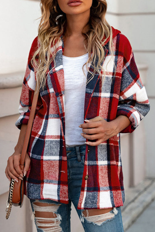 EB | Gitterhemdenjacke mit Kapuze Polyester Lässig und Trendy