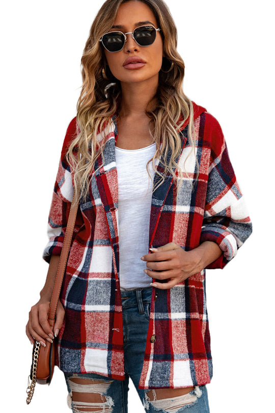 EB | Gitterhemdenjacke mit Kapuze Polyester Lässig und Trendy