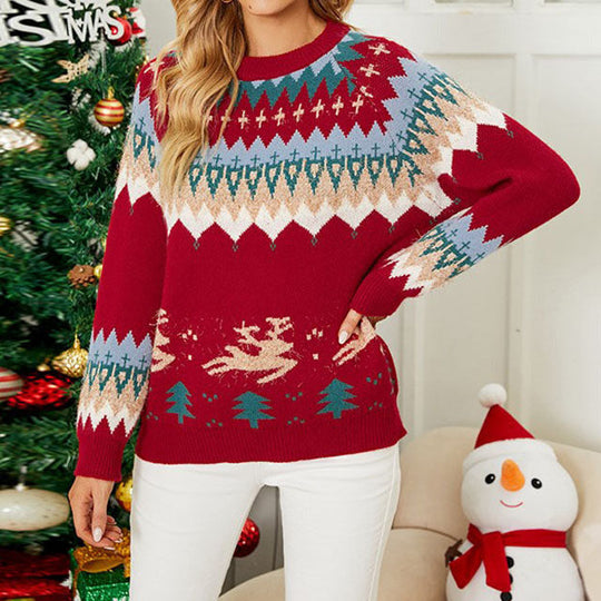 EB | Lässiger Strickpullover mit Rundem Halsausschnitt