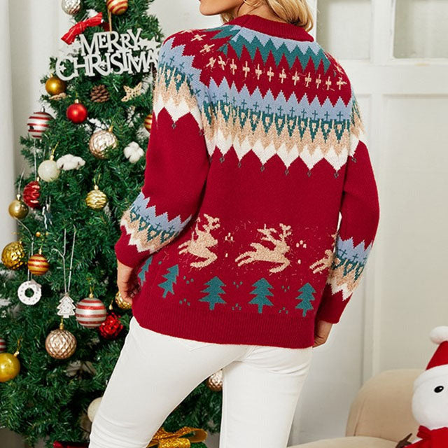 EB | Lässiger Strickpullover mit Rundem Halsausschnitt