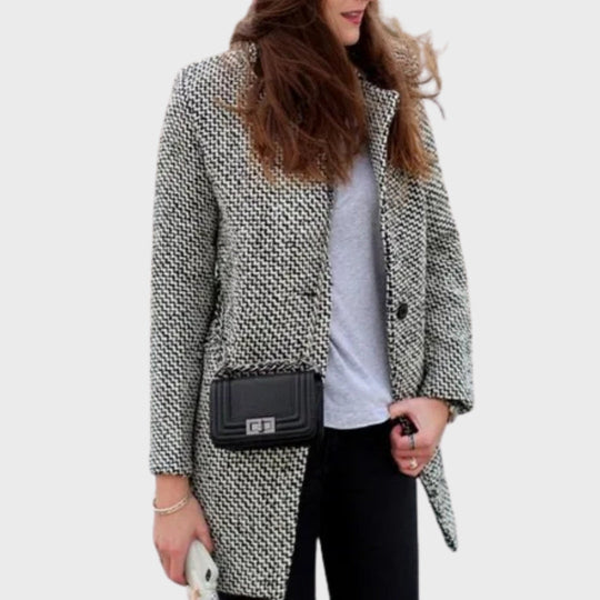 EB | Herbst Hahnentritt Wollmantel