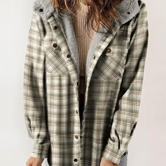 EB | Karierten Kapuzenjacke – Lässiger Herbst - Look