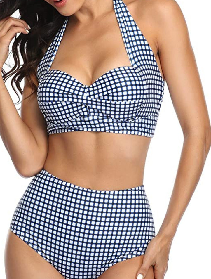 Damen Modischer Bikini mit hochgeschnittenem Höschen EB