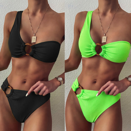 Damen Cut-Out Bikini mit modischen Ringdetails EB