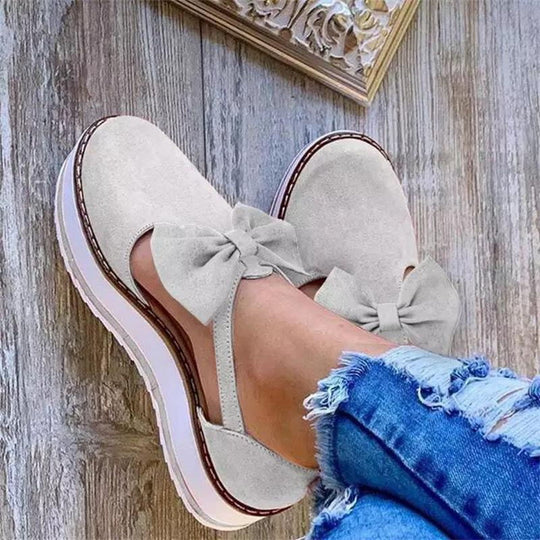 Damen Clogs mit modischem Schleifenelement und rutschfester Sohle EB