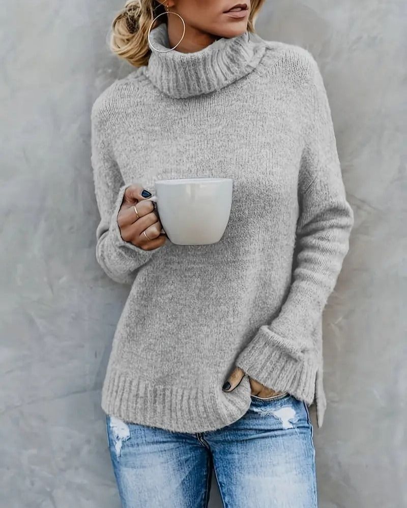 EB | Schlitz-Ärmel Turlteneck-Pullover