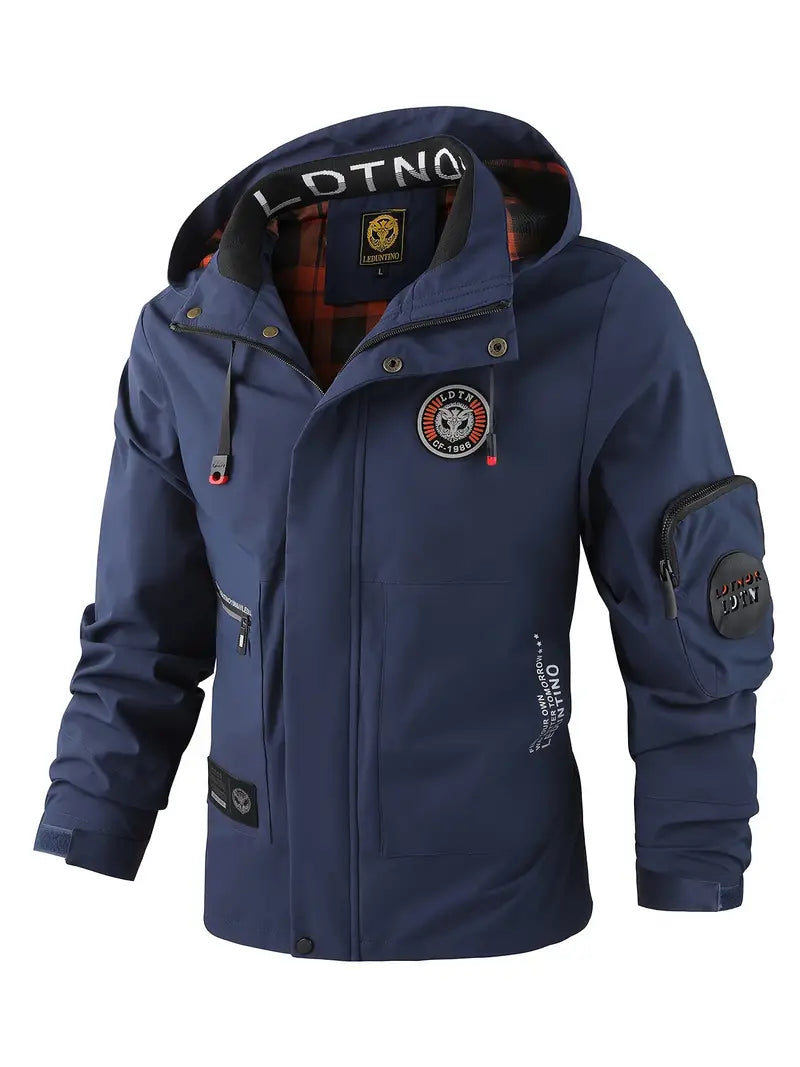 EB | Leichte Herren Outdoor-Jacke, winddicht und wasserdicht mit Kapuze