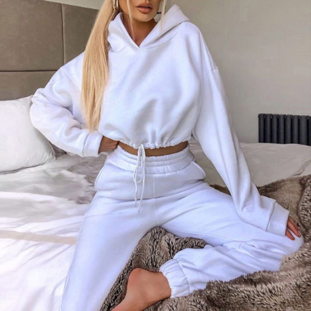 EB | Jogginganzug Zweiteiler mit Cropped Hoodie