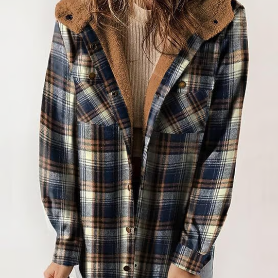 EB | Karierten Kapuzenjacke – Lässiger Herbst - Look