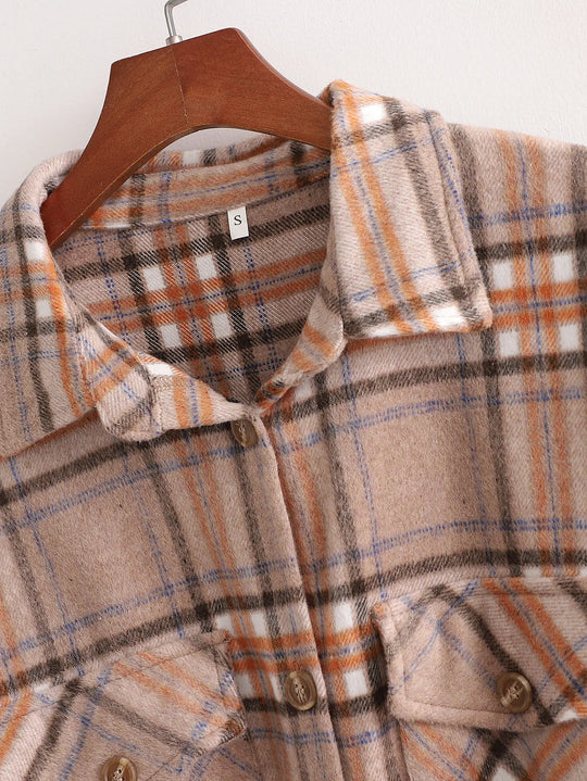 EB | Längshemd Damenjacke, Herbststil, lockere Passform