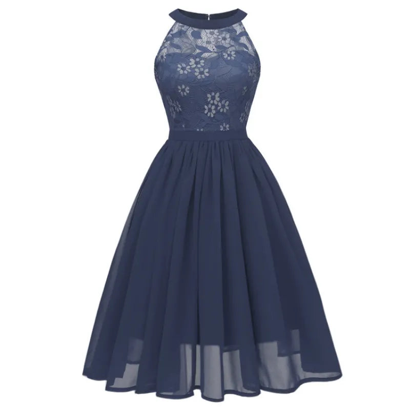 EB | Chiffonkleid mit Spitze und Rüschen