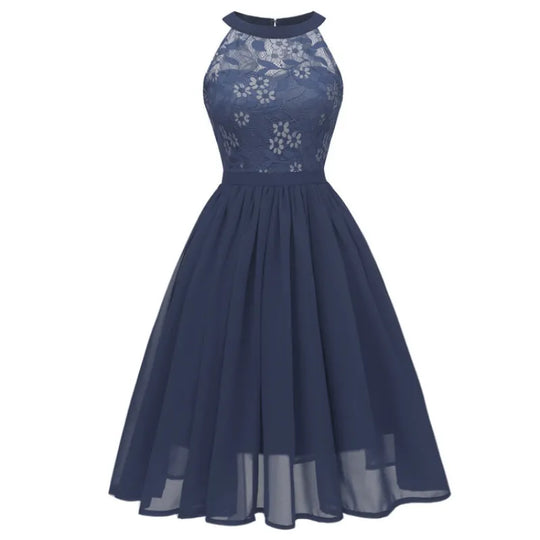 EB | Chiffonkleid mit Spitze und Rüschen