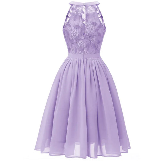 EB | Chiffonkleid mit Spitze und Rüschen