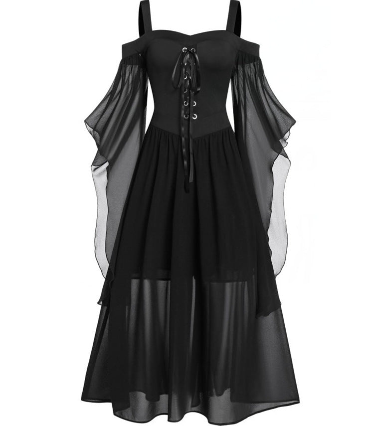 Heidi-Mode | Halloween Hexe Sling Träger und Große Einteilige Kleid