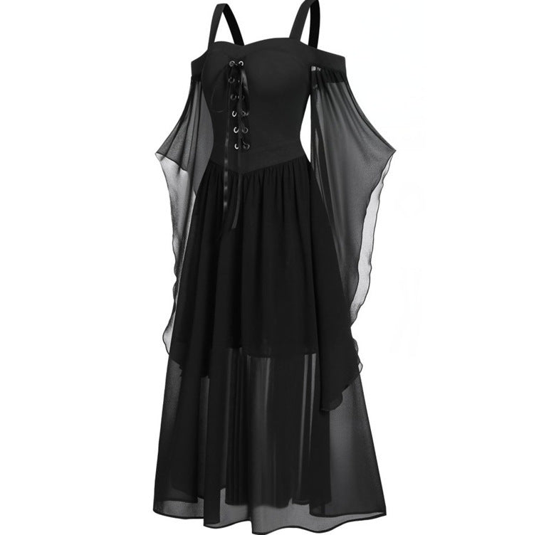 Heidi-Mode | Halloween Hexe Sling Träger und Große Einteilige Kleid