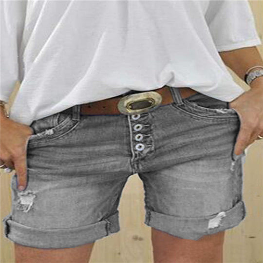 EB | Lässige Ripped Denim-Shorts