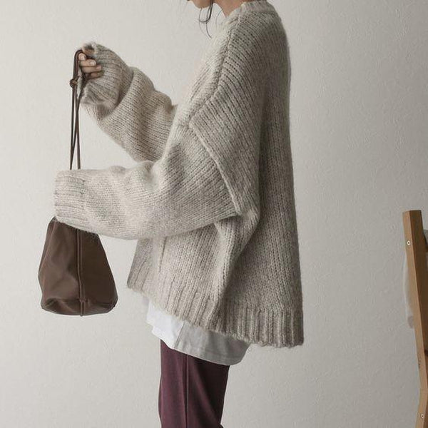 EB | Übergroßer Strickpullover mit Tasche