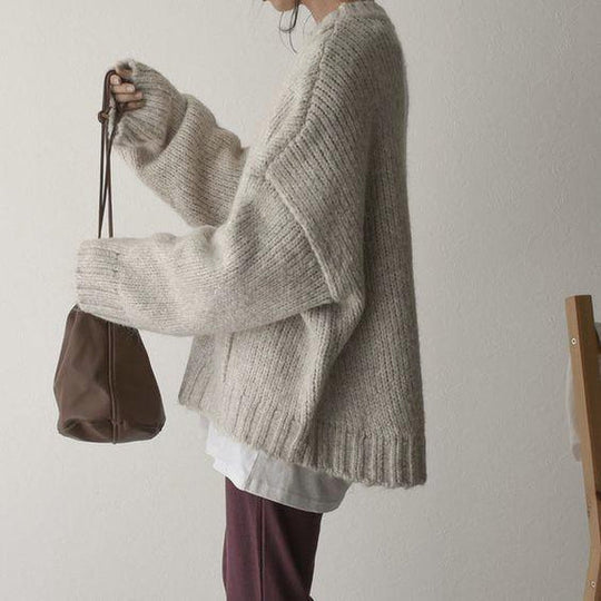 EB | Übergroßer Strickpullover mit Tasche