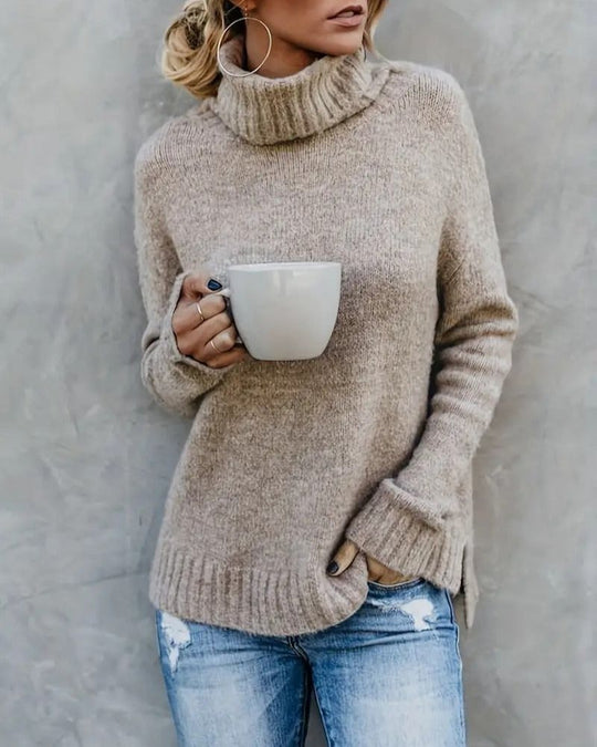EB | Schlitz-Ärmel Turlteneck-Pullover