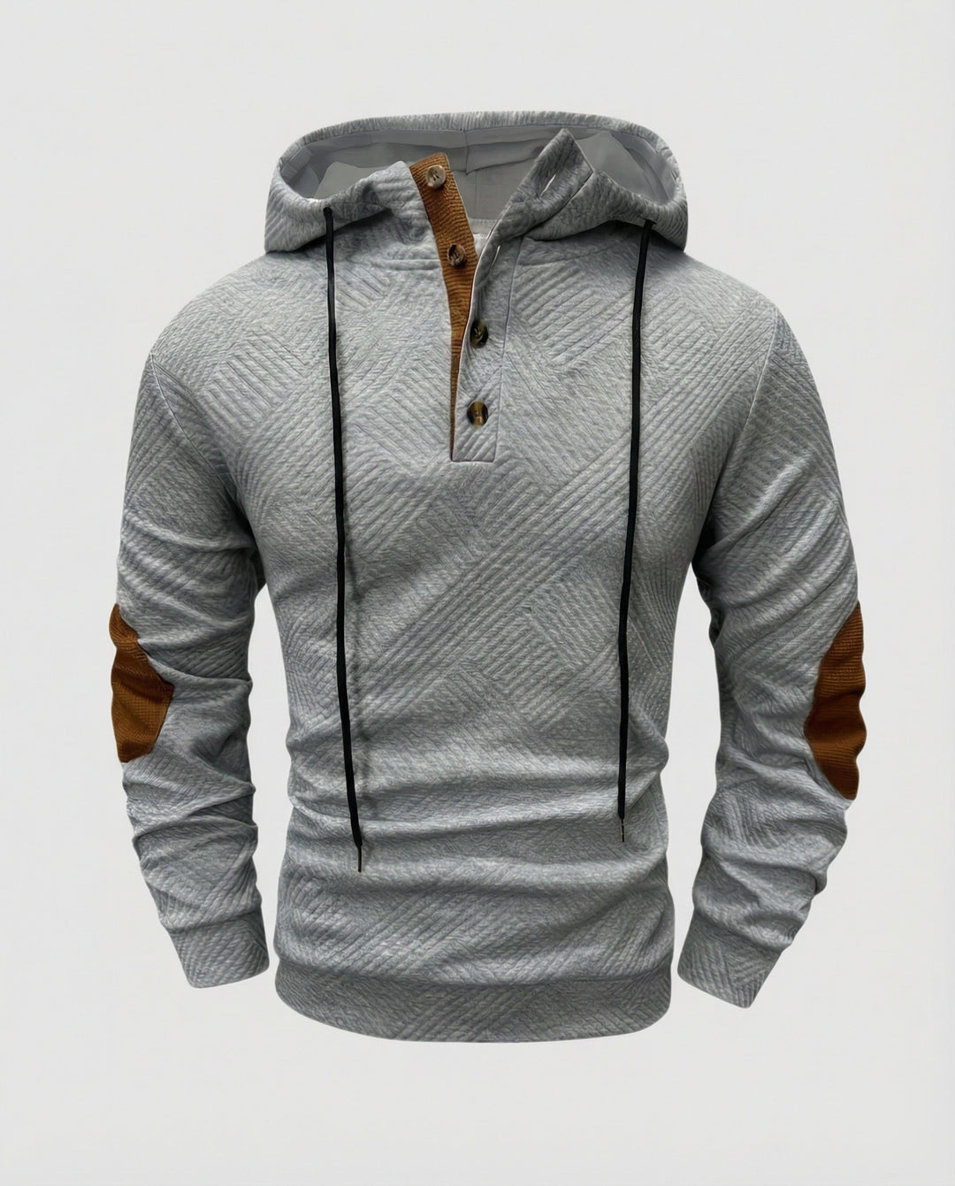 EB | Herren Outdoor Hoodie mit Komfortstretch und Knopfleiste