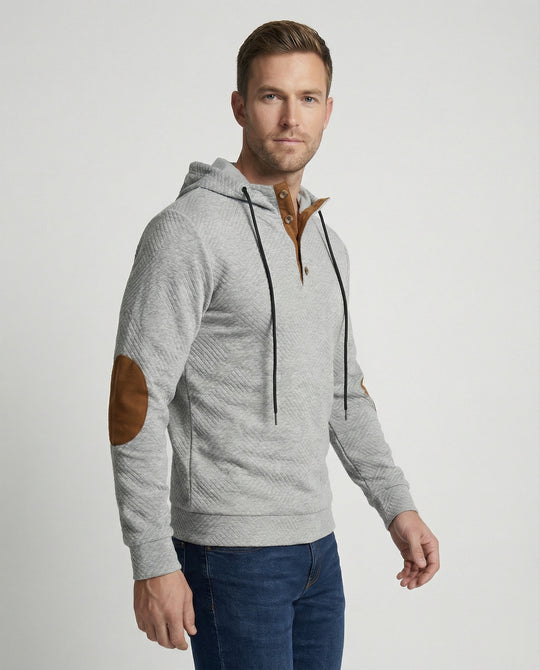 EB | Herren Outdoor Hoodie mit Komfortstretch und Knopfleiste